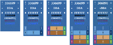 compare various mini-swatch display options